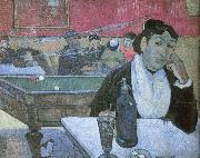 Dans  un cafe a Arles depicts the same cafe Van Gogh painted, Paul Gauguin